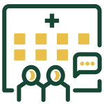 icon representing clinical placement support with the online nursing programs at Felician University online